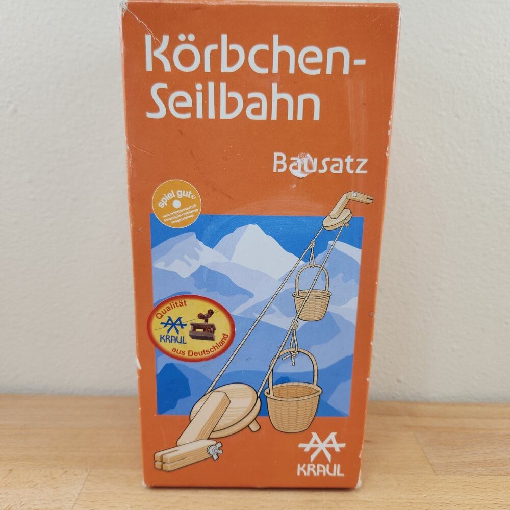 Korbchen-Seibahn Wooden Cable Car With Baskets Toy By Kraul
